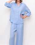 Velvet by Graham & Spencer Sisi Woven Linen Button Up Shirt