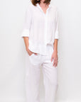 Velvet by Graham & Spencer Sisi Woven Linen Button Up Shirt