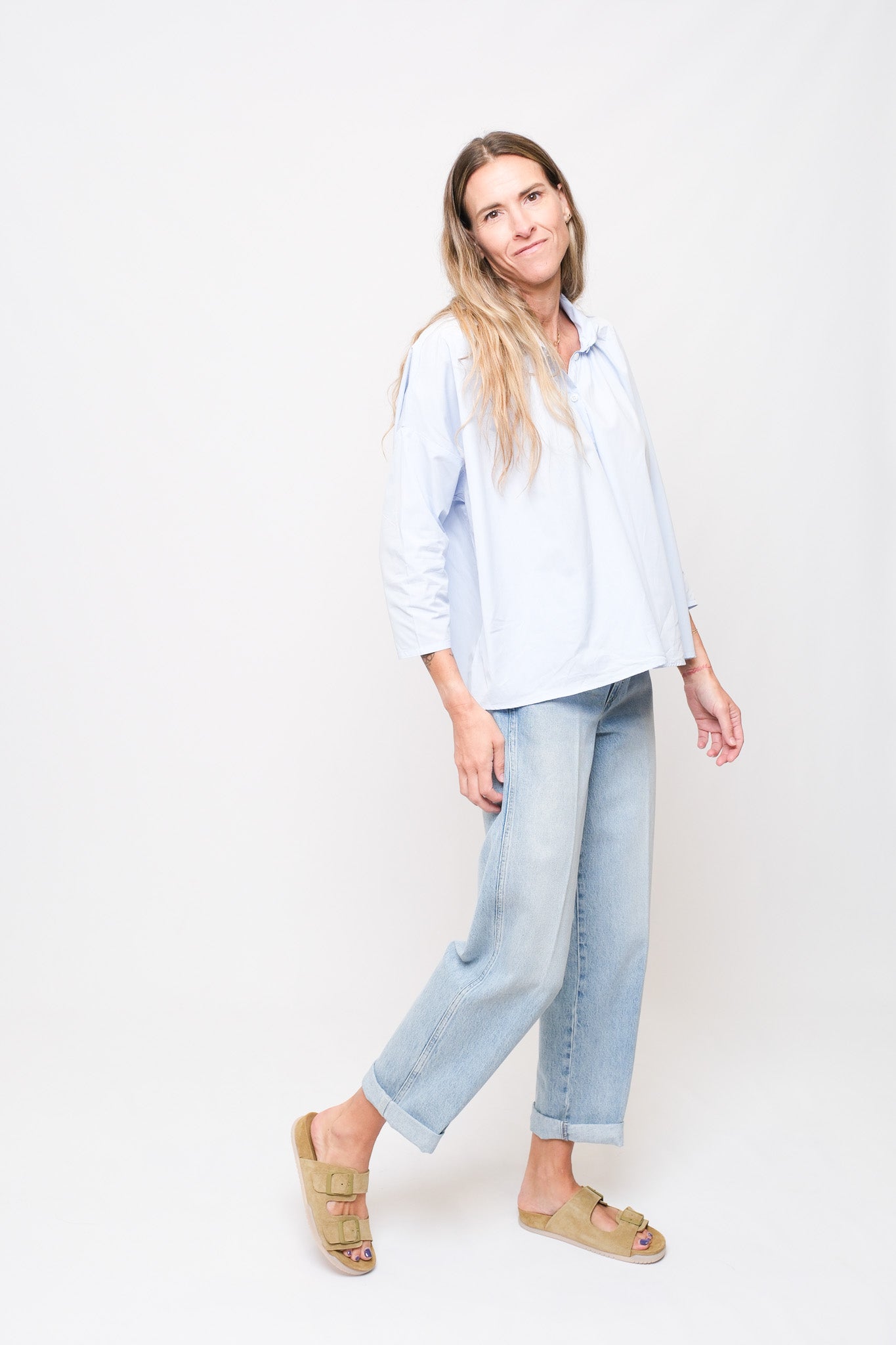 Shirt w/ Square Collar