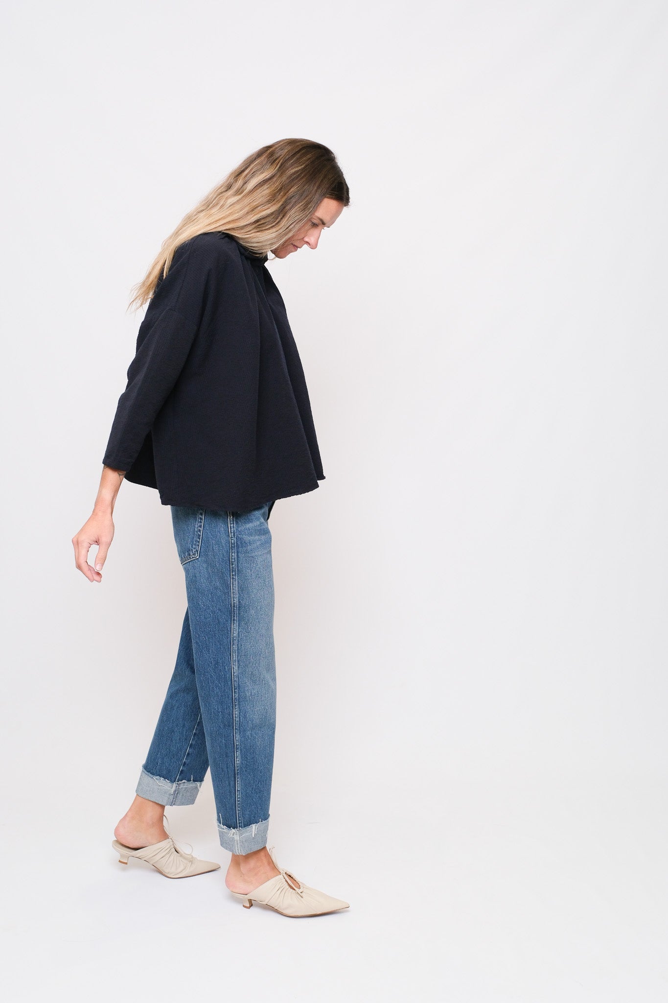 Shirt w/ Square Collar