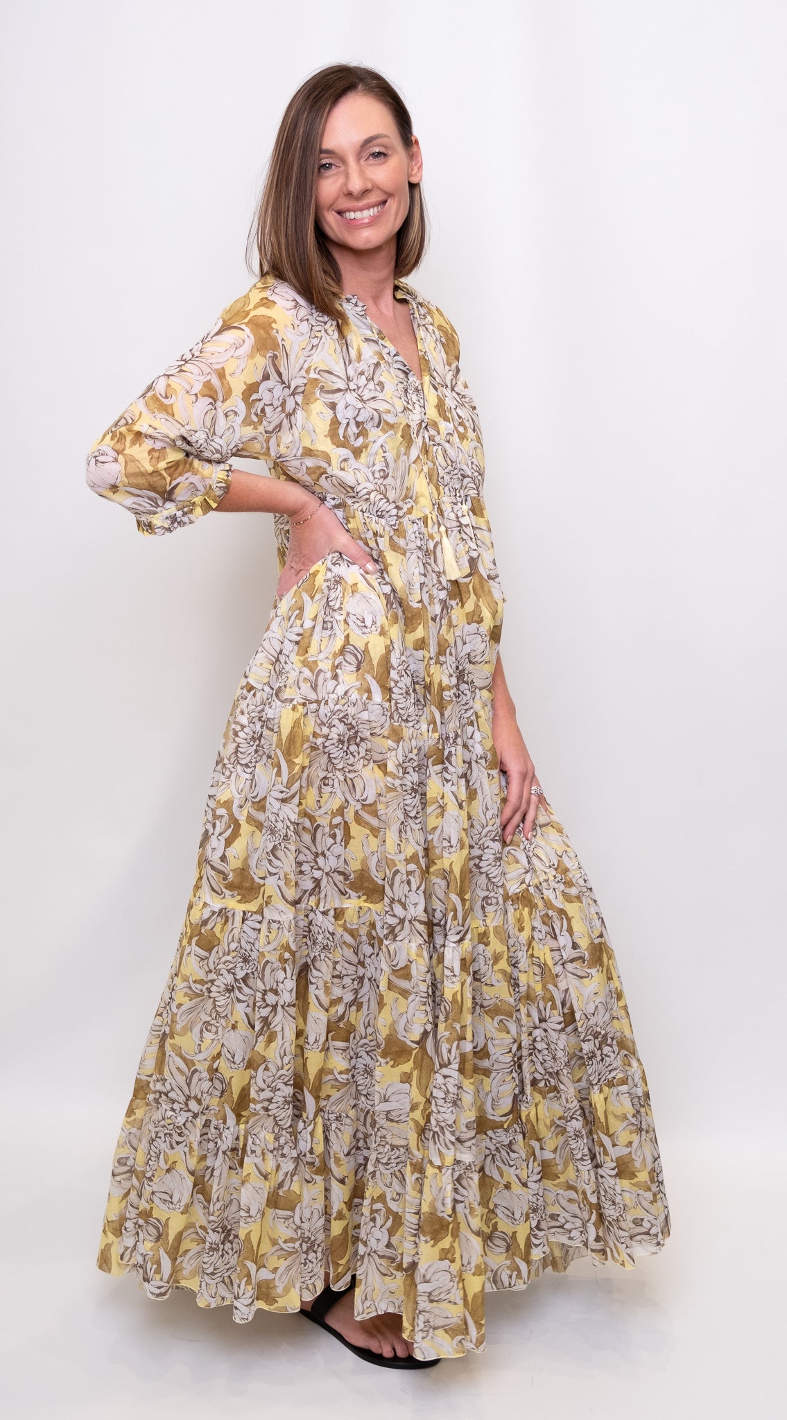 Samantha Sung Eden Tiered Print Dress