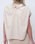 Sleeveless Back-Buttoned Top