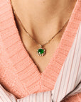 Robin necklace green onyx